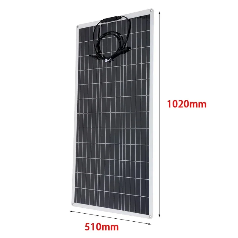 300W Solar Panel Kit 12V Battery Charge 18V Flexible Solar Cells Power Charger for Camping Car RV Boat Marine Motorhome Phone