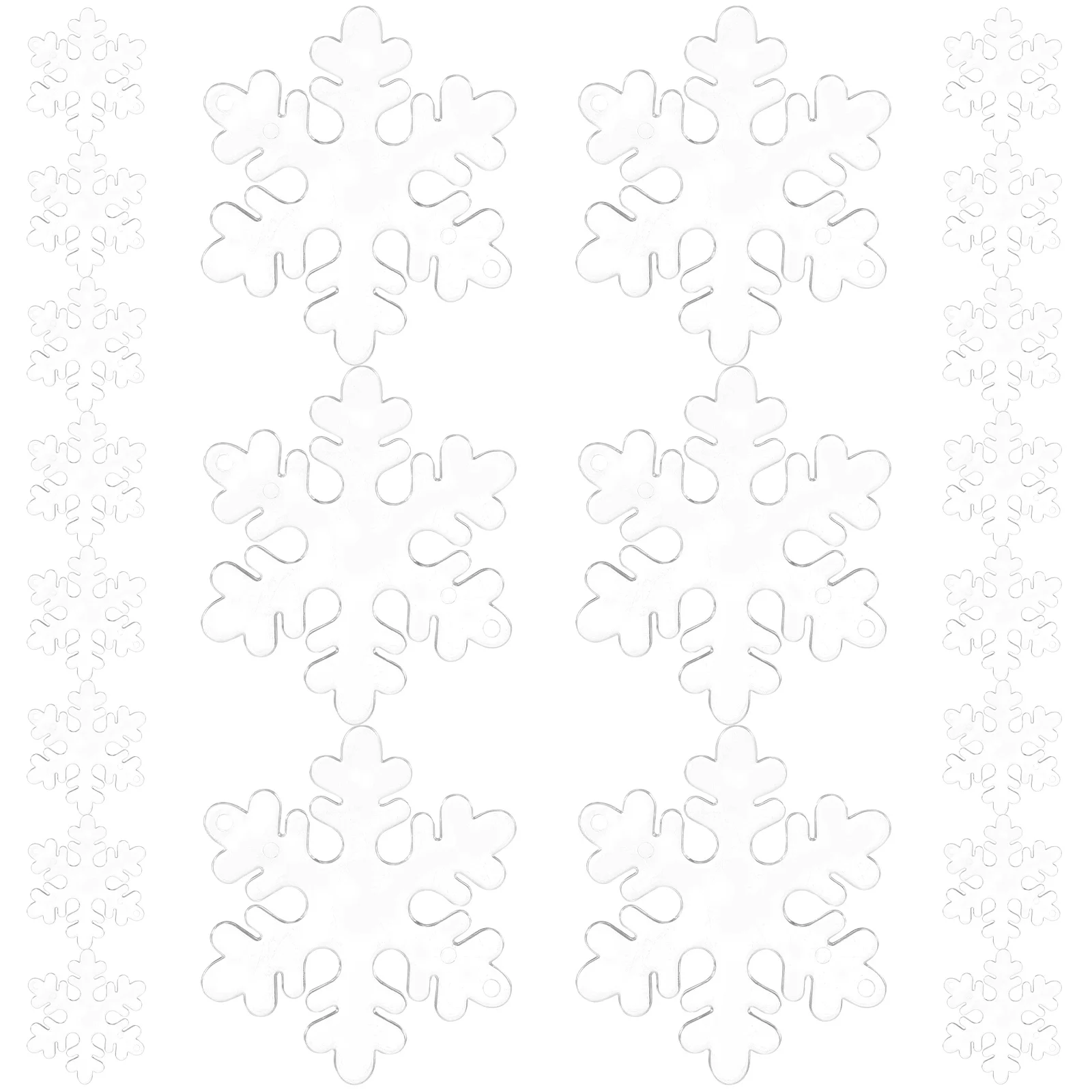 

100pcs Colorful Acrylic Snowflake Pendants Christmas Tree Hanging Decor Ornaments Festive Xmas Reusable Party Accessories