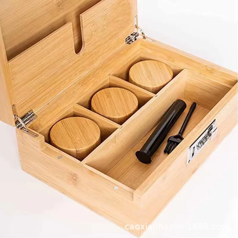 Wooden Tobacco Herb Storage Box Stash Case Cigarette Tray Natural Handmade For Smoking Pipe Accessories