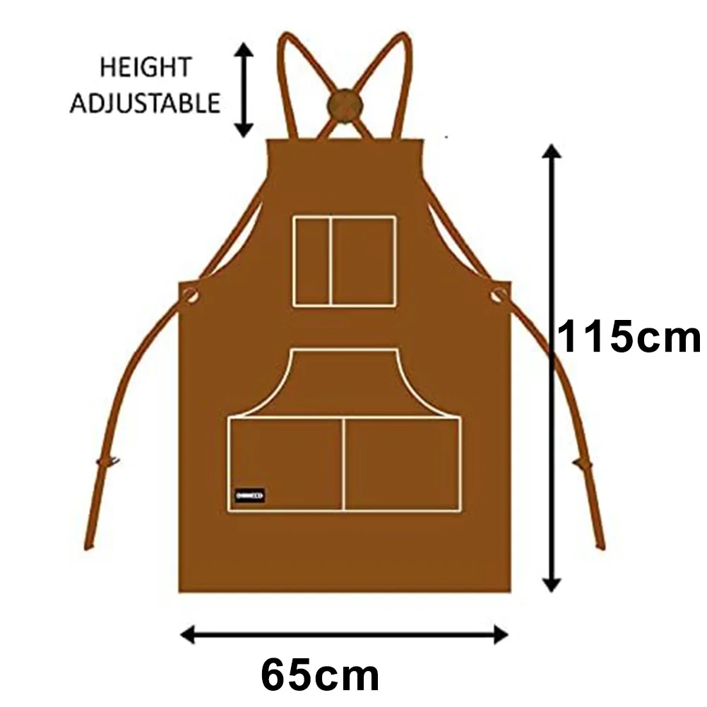 Delantal de cuero de vaca marr - Leatherwork Apron reseña y precio