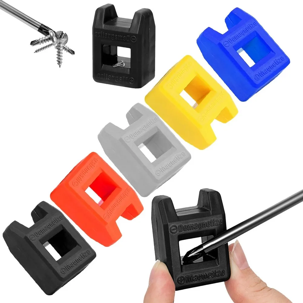 Demagnetizer Magnetizer Screwdriver Magnetic Tools & Workshop Equipment Plastic Red Yellow Gray 2Pcs Black Blue