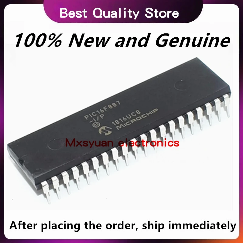 10PCS/LOT PIC16F887-I/P PIC16F887 -I/P DIP40 100% New Spot Stock