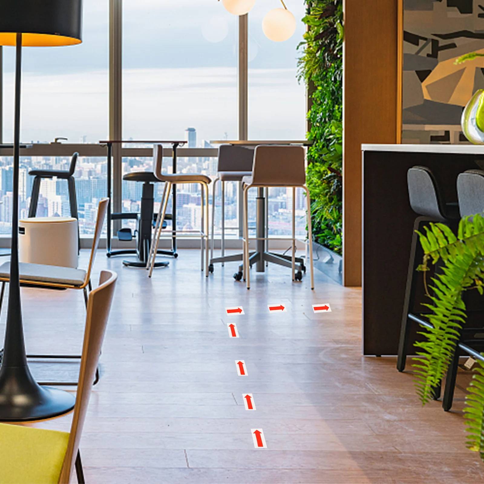 10 Pcs Direction Arrow Sticker Equipment Decal Warning Stickers Indicator Indicating The Pet