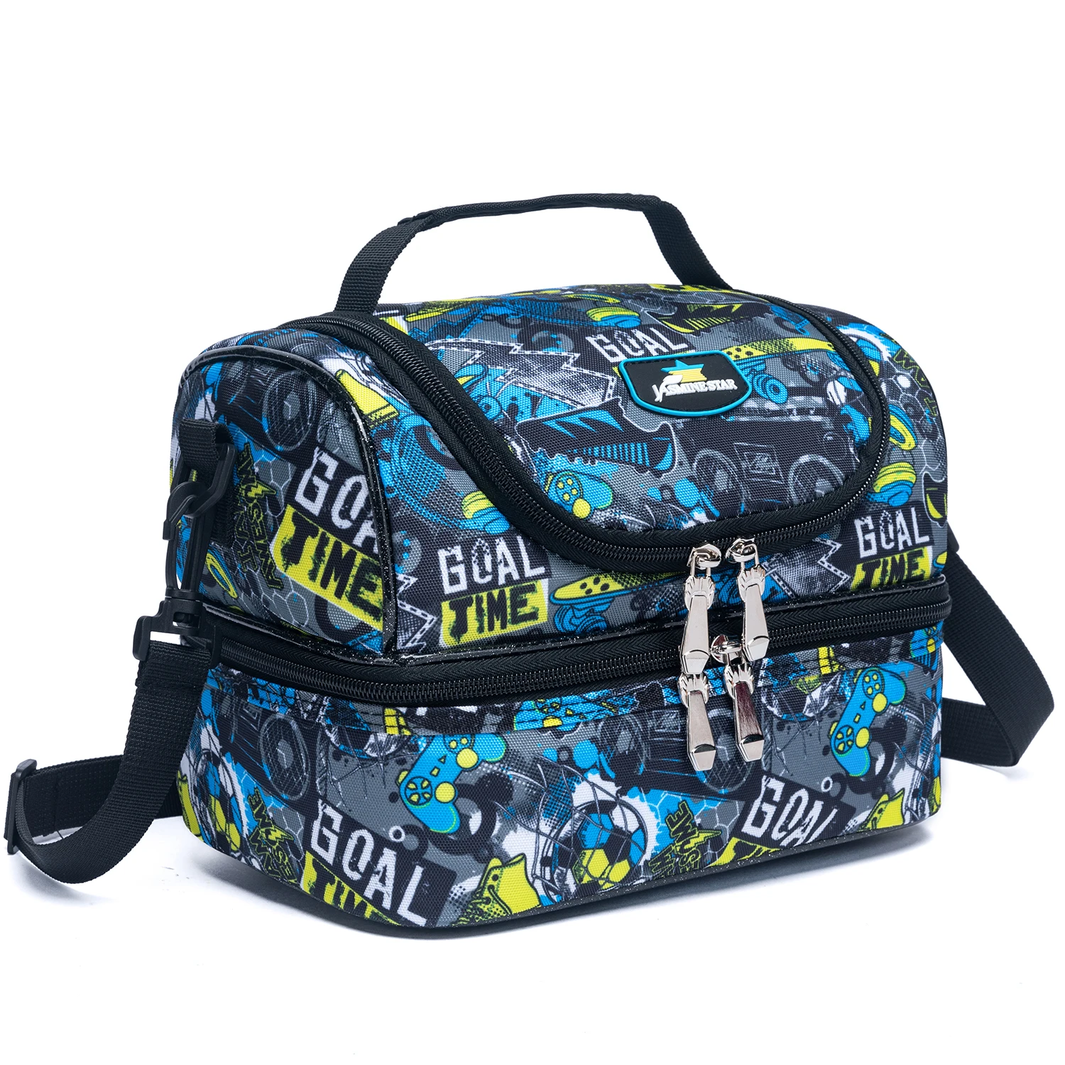 Borsa per il pranzo per ragazzi delle scuole elementari per picnic turismo campeggio con spalla regolabile per la conservazione a doppio strato