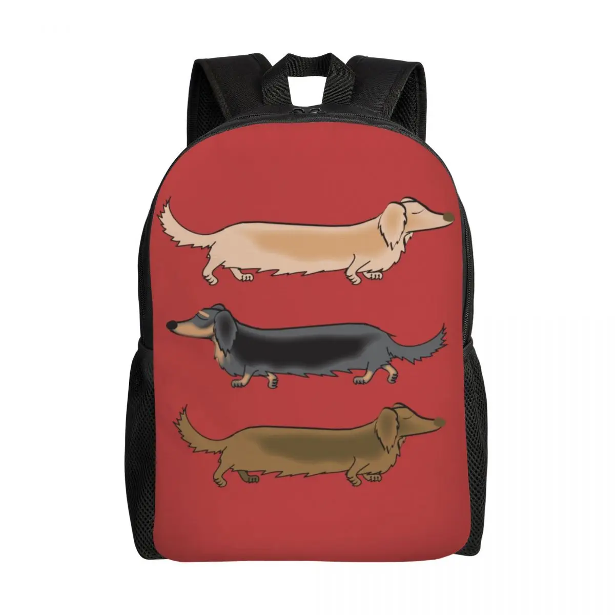 

Custom Kawaii Dachshund Dogs Backpacks for Men Women Water Resistant School College Wiener Sausage Dog Bag Printing Bookbag