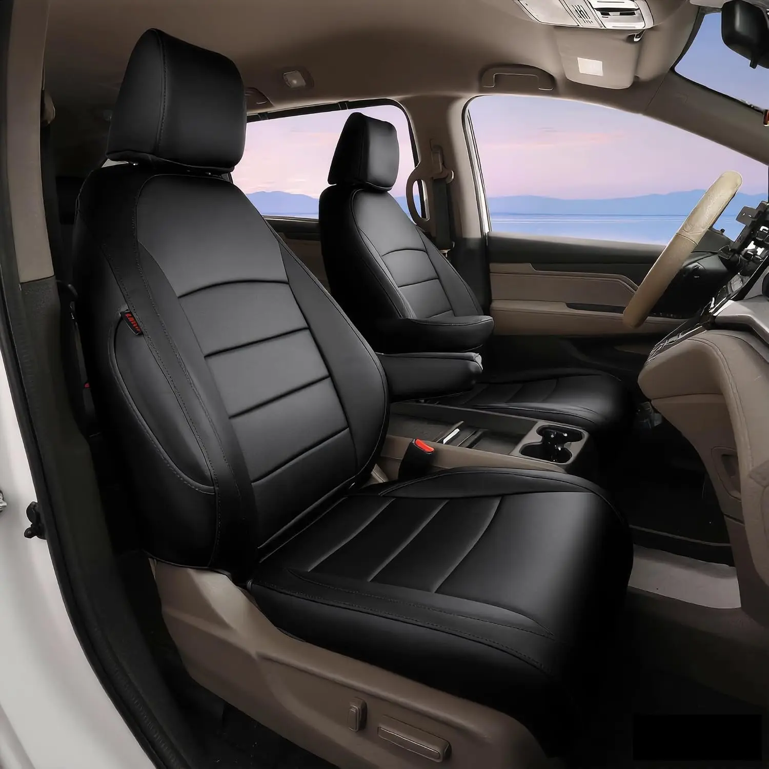 coverdream Car Seat Covers Custom Fit For Honda Odyssey 2011-2026 EX/EX-L/Touring/Touring/Elite/SE 8 Seats  Leather Full Set Seat Protector