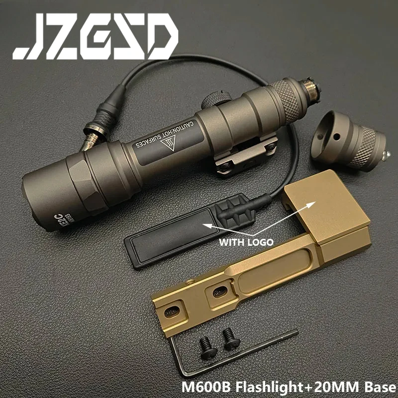 

Tactical M600B M300B Weapons Light Set Outdoor Hunting Scout Light 600 Lumen With Remote Pressure Switch MLOK 20MM Base Adapter