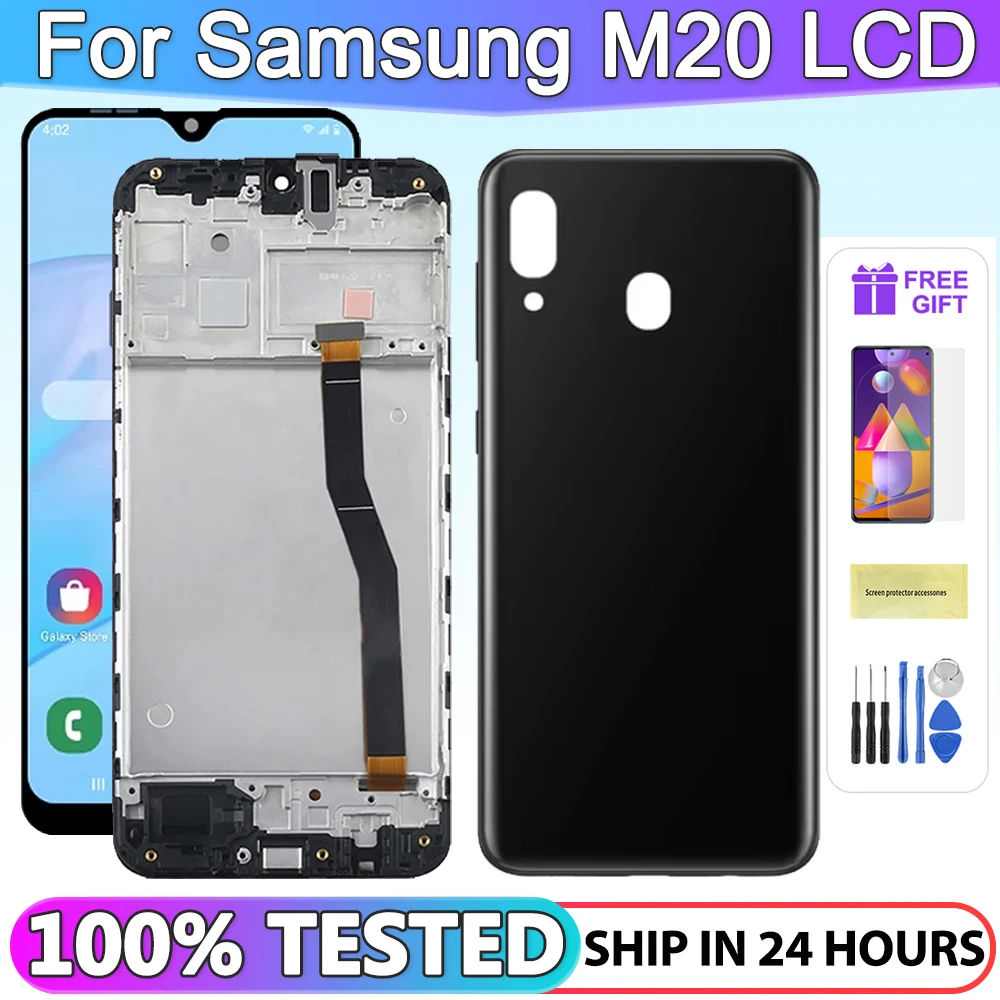 For Samsung Galaxy M20 2019 M205 SM-M205F M205FN M205F M205M LCD Display Touch Screen Digitizer Assembly Replacement