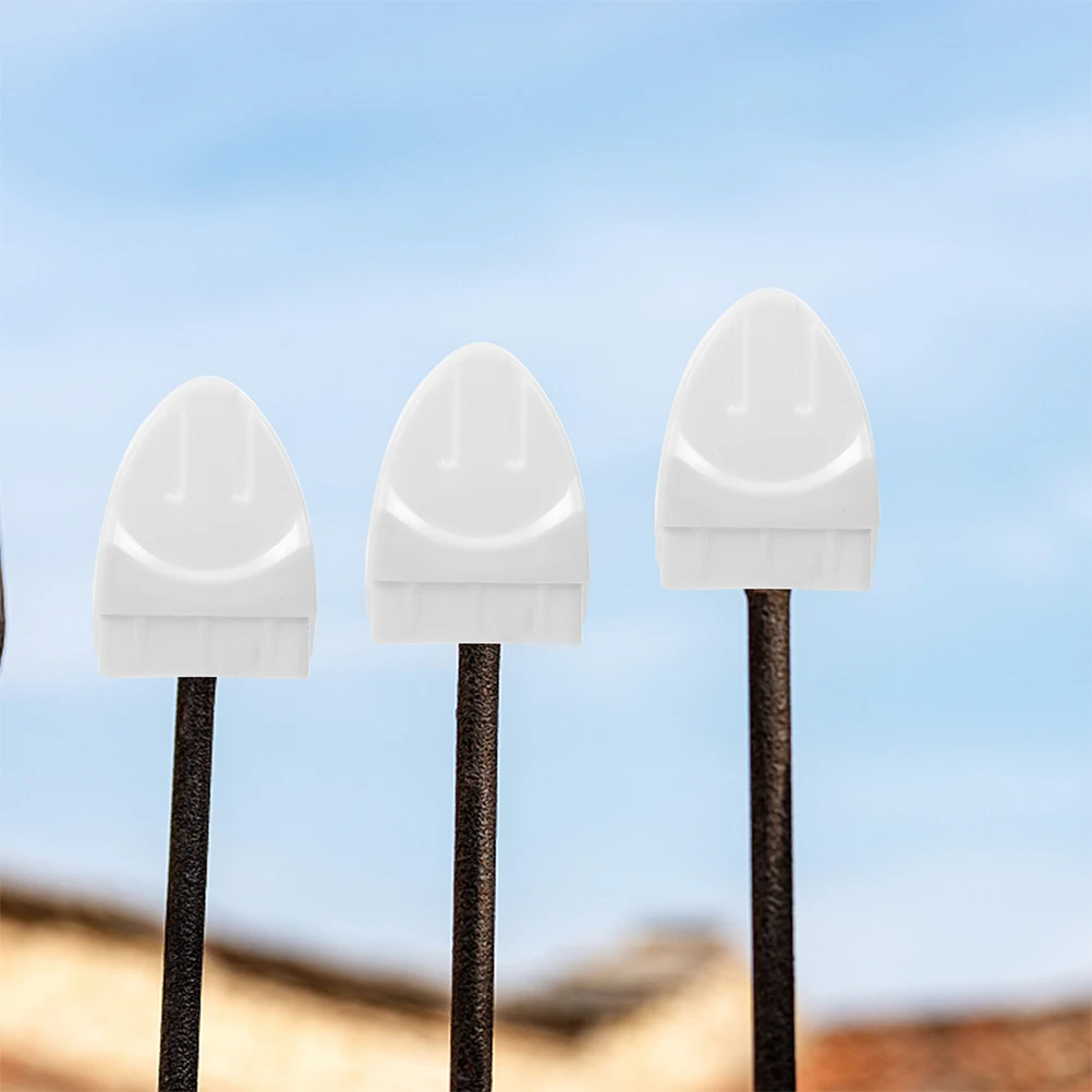 

20pcs Fence Post Caps Railing End Deck Protector Plastic Cover Square Guardrail Topper Garden Supplies Pyramid Post Covers