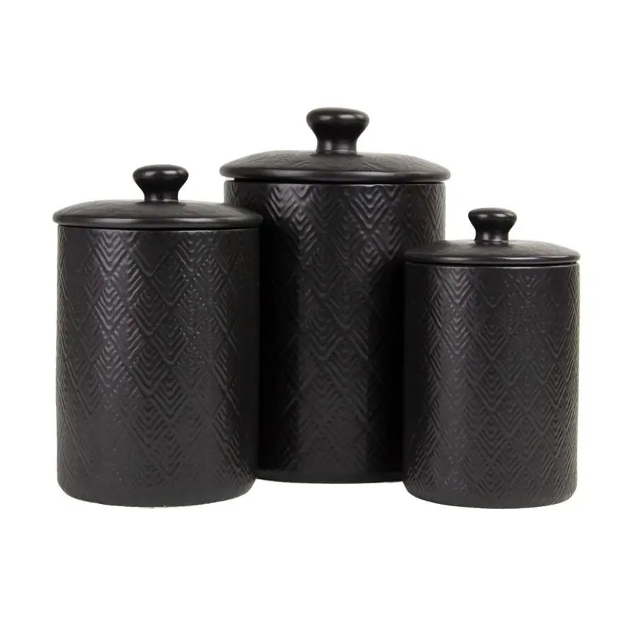 

Marquis 3 Piece Canister Set, Matte Black