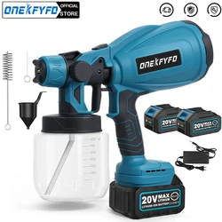 PISTOLA DE PULVERIZACIÓN eléctrica de 800ML, pulverizador de pintura inalámbrico, aerógrafo con revestimiento de acero para muebles de coche, Compatible con batería Makita de 18V