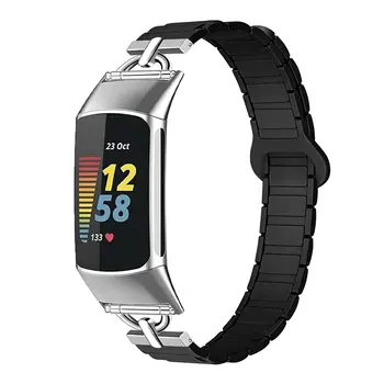 Fitbit Charge 6/5 磁吸矽膠智慧手錶錶帶/腕帶/手鍊配件 8 最佳銷售 Fitbit Charge 5 錶帶 - №3