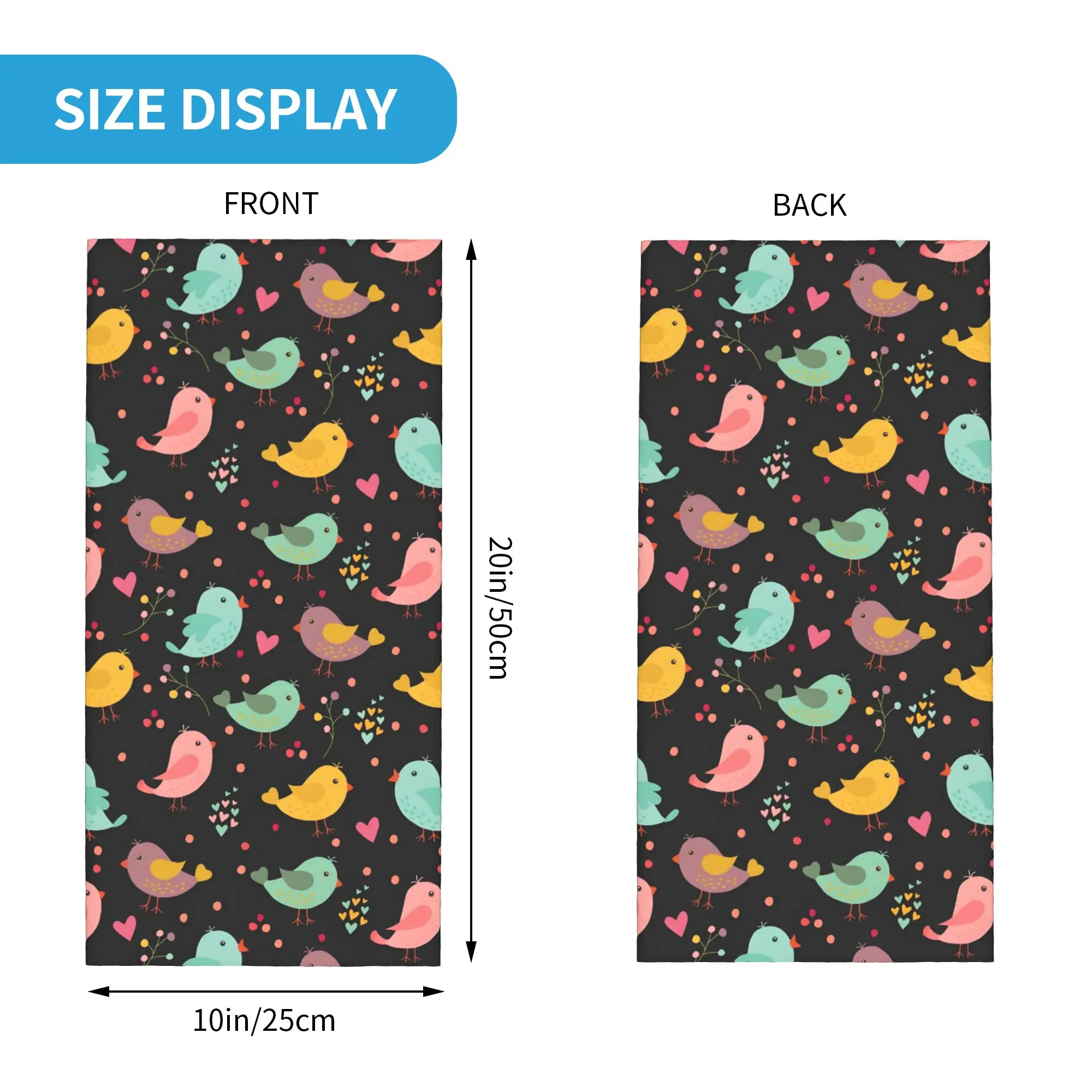 Custom Parrot Bird Neck Gaiter Women Men UV Protection Winter Cute Parrot  Bandana Scarf for Hiking