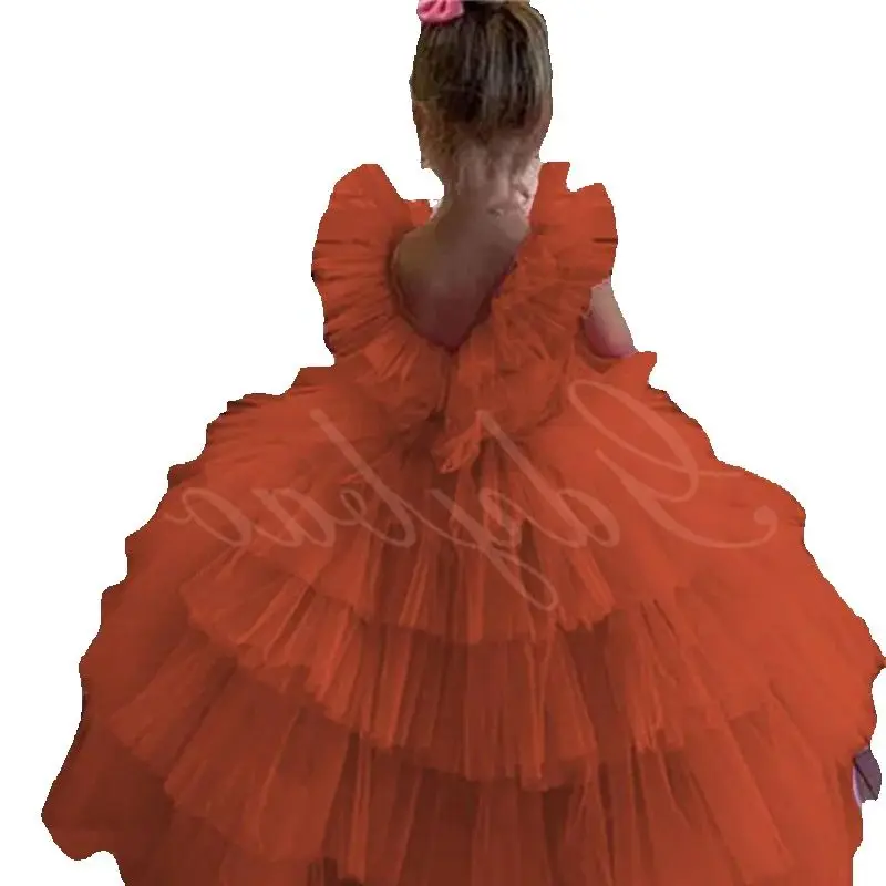 

A+Flower Girl Dress for Wedding Ball Gown Kid's Pageant Dress Long Puffy Child Prom Party Gown Sleeveless Appliques