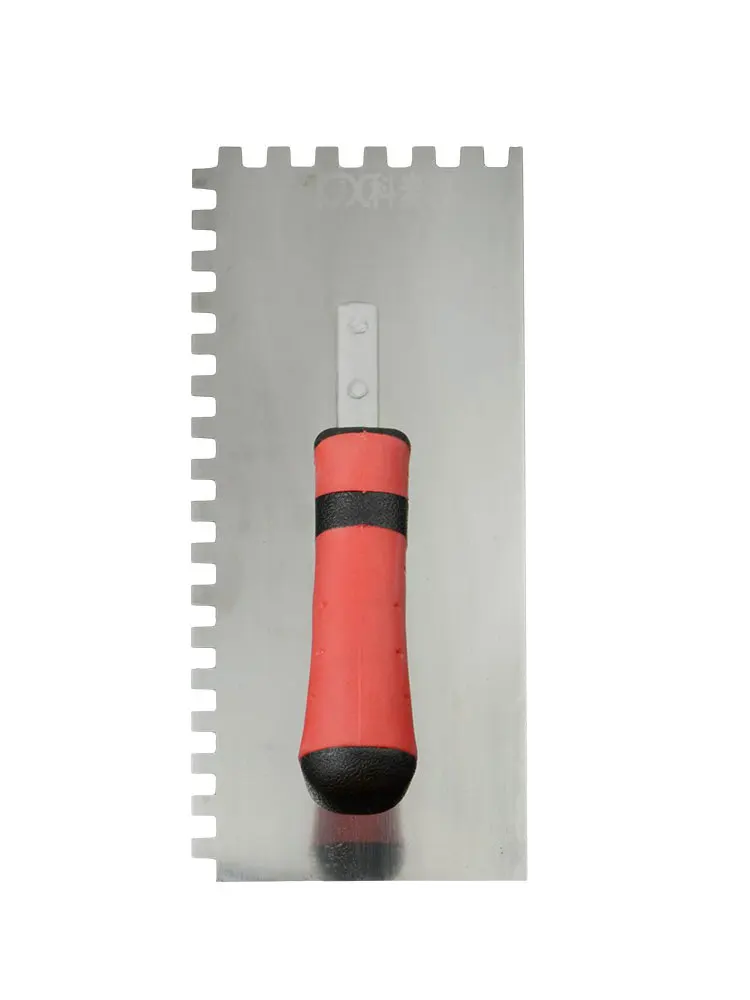

Stainless steel toothed mason tile board, bricklayer gray knife, serrated trowel, floor tool