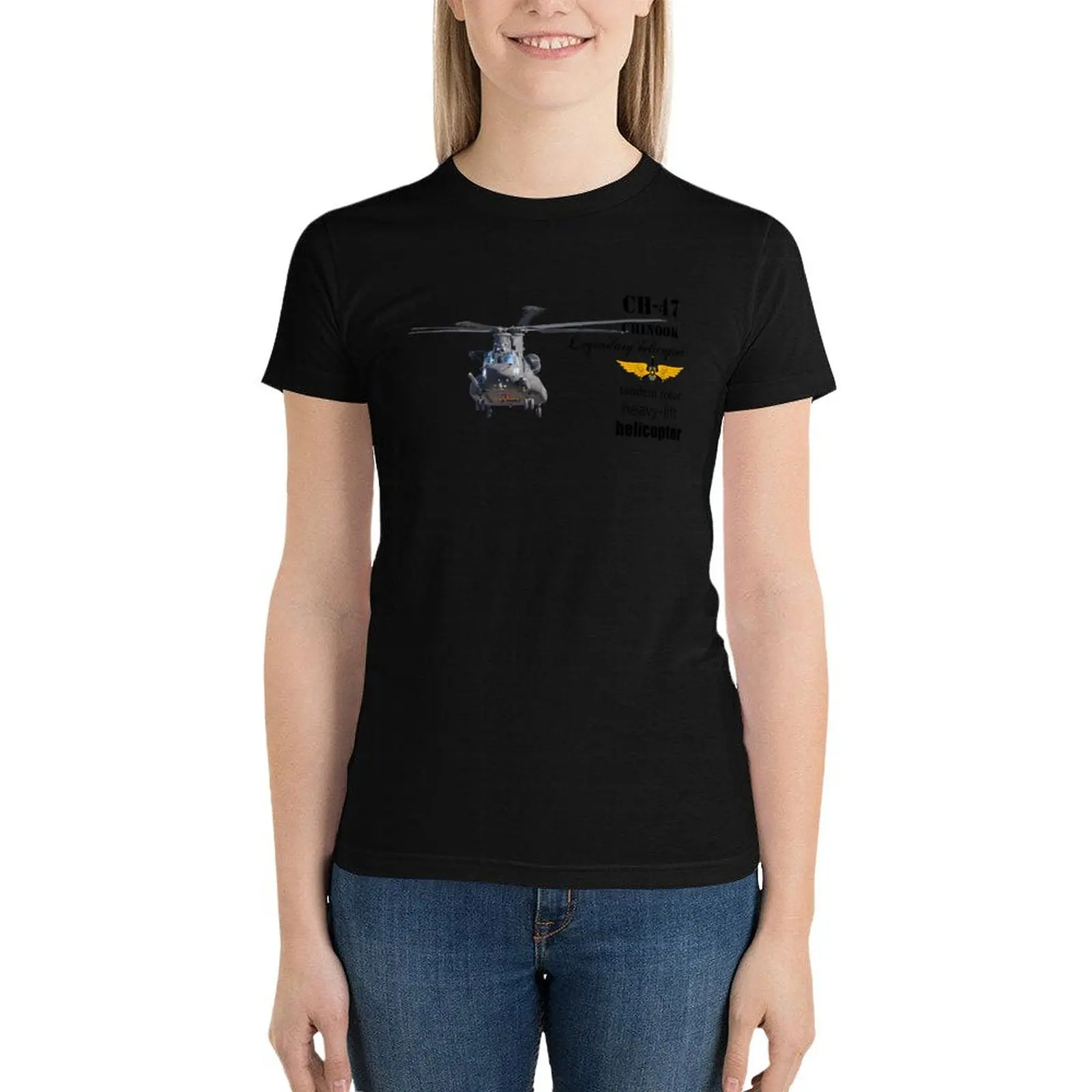 

CH-47 Chinook T-Shirt female summer top summer clothes t-shirts for Women pack