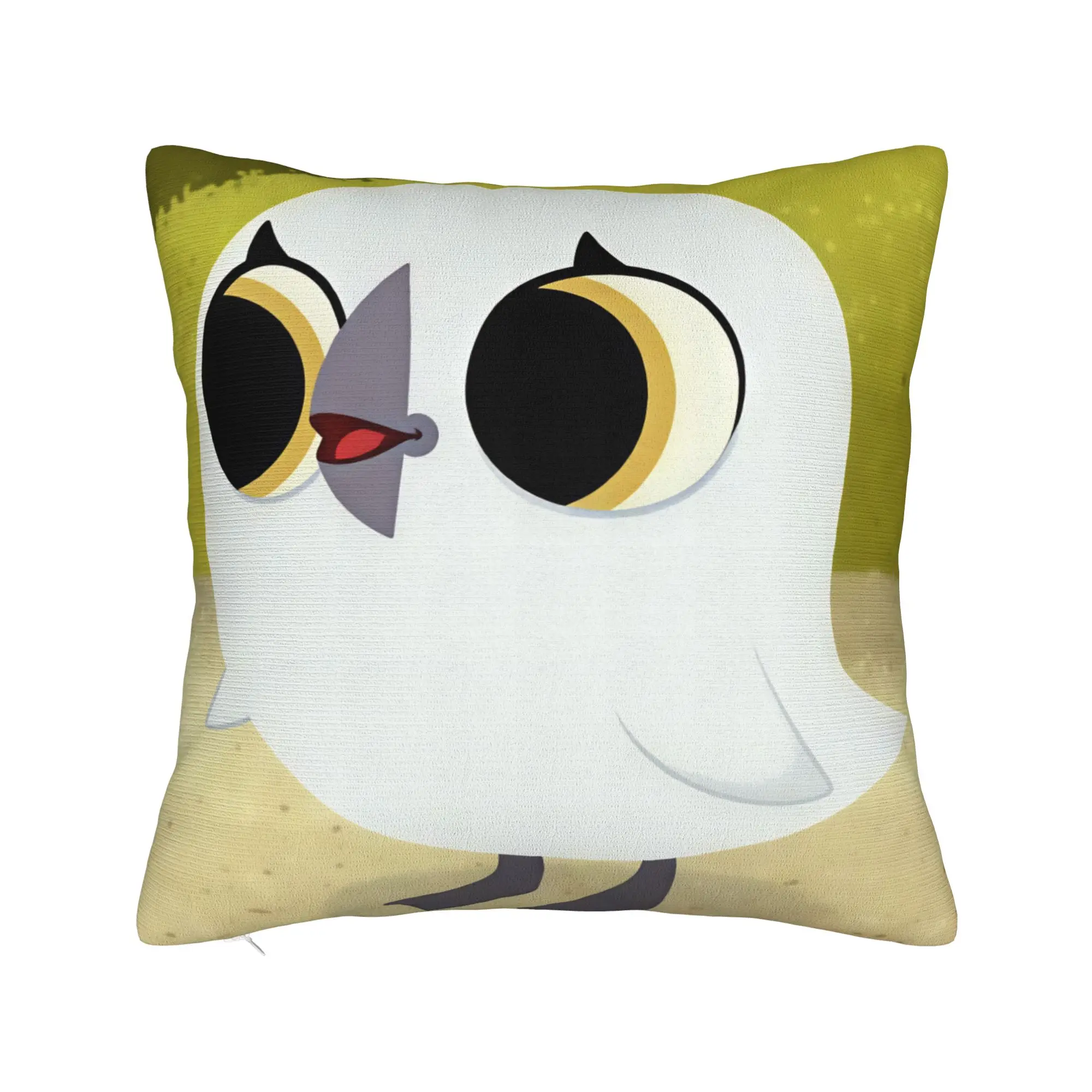 Pillow Case Puffin Rock And New Friends Soft  Pillow Cover For Sofa Bedroom Home Decor Retro Trendy Pillowcases