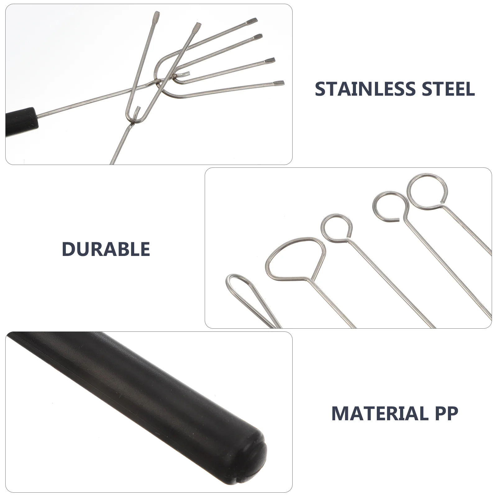 

10pcs Chocolate Tools Set 10 Different Shapes Sizes Pp Handle For Baking Decorating Candy Dipping Fork Kitchen Gadget Stainless