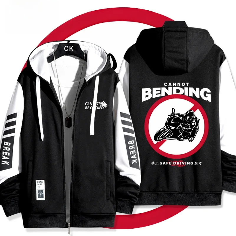 

Outdoor Motorcycle Jaet ex Autumn Winter Clothes Polyester Fiber Long Sve Hooded Casual Sle Youth Faion Trend