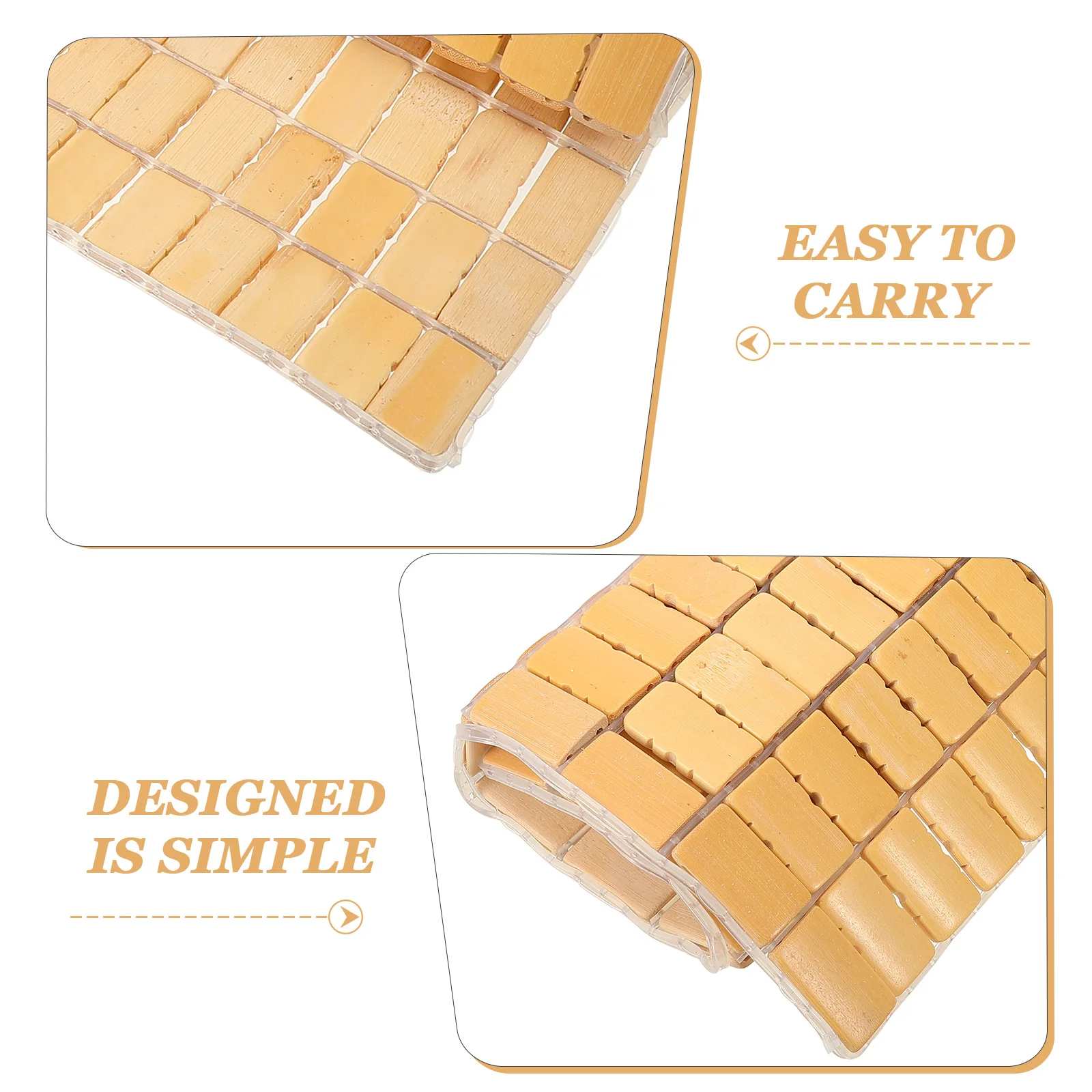 

Bamboo Seat Cushion for Car Driver Chair Pad Small Cool Cushions Summer Office Gaming Trucks Sofas Easy Clean Breathable