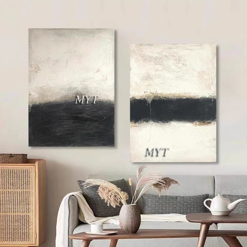 

2 Panel Canvas Art Modern Abstract Acrylic Oil Painting Decorative Pictures For Living Room Hand Painted Home Artwork Unframed