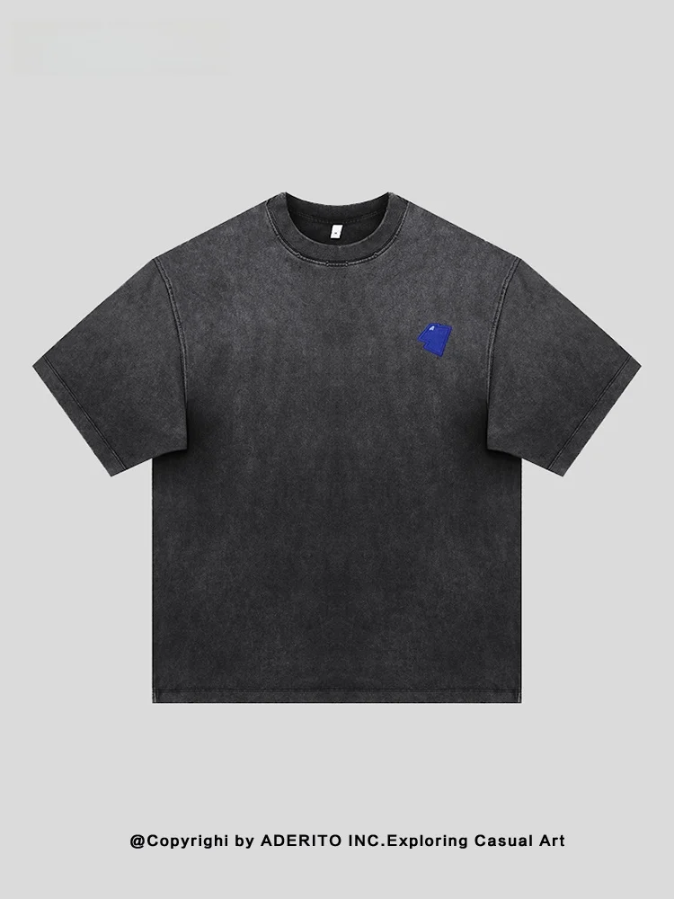 

Футболка унисекс Waed ort Sve в стиле ретро с вышивкой, хлопковая, повседневная, с эффектом винтажа, дышащая, комфортная посадка