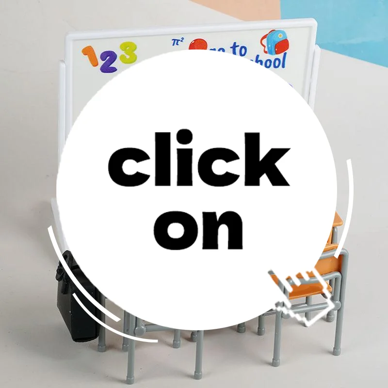 1:12 Dollhouse Miniature Simulation Classroom Desk Blackboard Book Bag Furniture Home Model Decor Toy Doll House Accessories