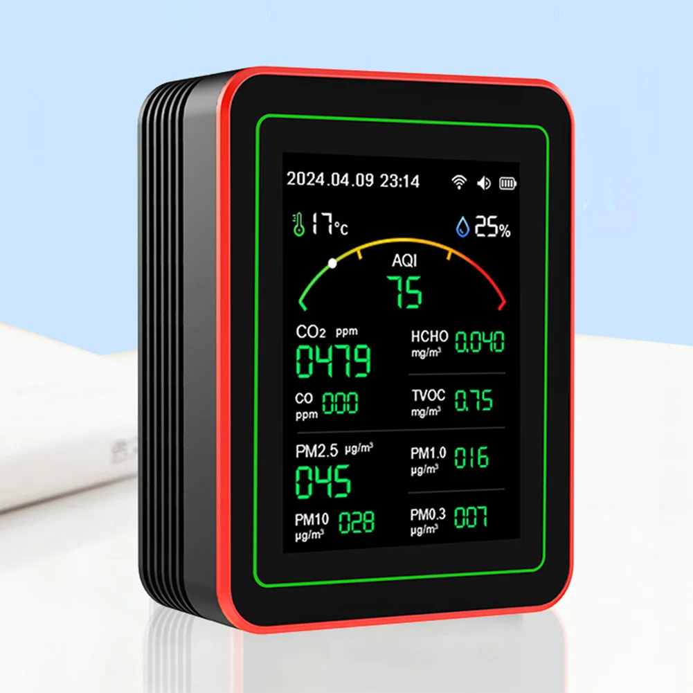 

WiFi 15 in 1 Air Quality Detector APP Control Portable AQI PM0.3 PM1.0 PM2.5 PM10 Tester Household CO CO2 TVOC HCHO Tester