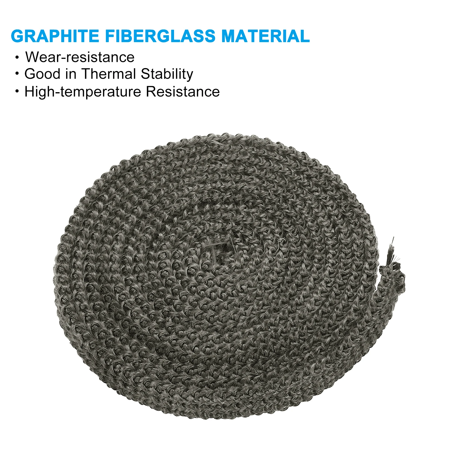 Wood Stove Gasket, 2 Pcs Graphite Fiberglass Flat High-Temperature Resistance Seal Rope for Stoves Fireplace Door