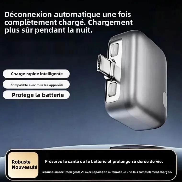 Séparateur de charge intelligent, protection de la santé de la batterie, protection contre les surcharges, arrêt automatique, compatible avec les appareils Type-C