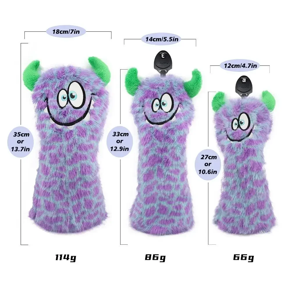 

Деревянный чехол для гольфа с мультяшным узором, аксессуары для гольфа, защитный чехол для гольф-клуба, фиолетовый рукав для толкателя для гольфа, защита клюшки