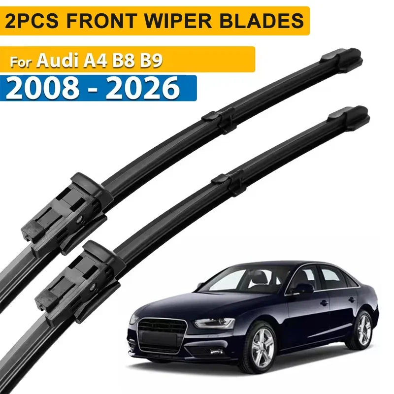 Wiper LHD Front Wiper Blades For Audi A4 B8 B9 Allroad 2008 - 2023 Windshield Windscreen Window Car Rain Brushes 24"+20"