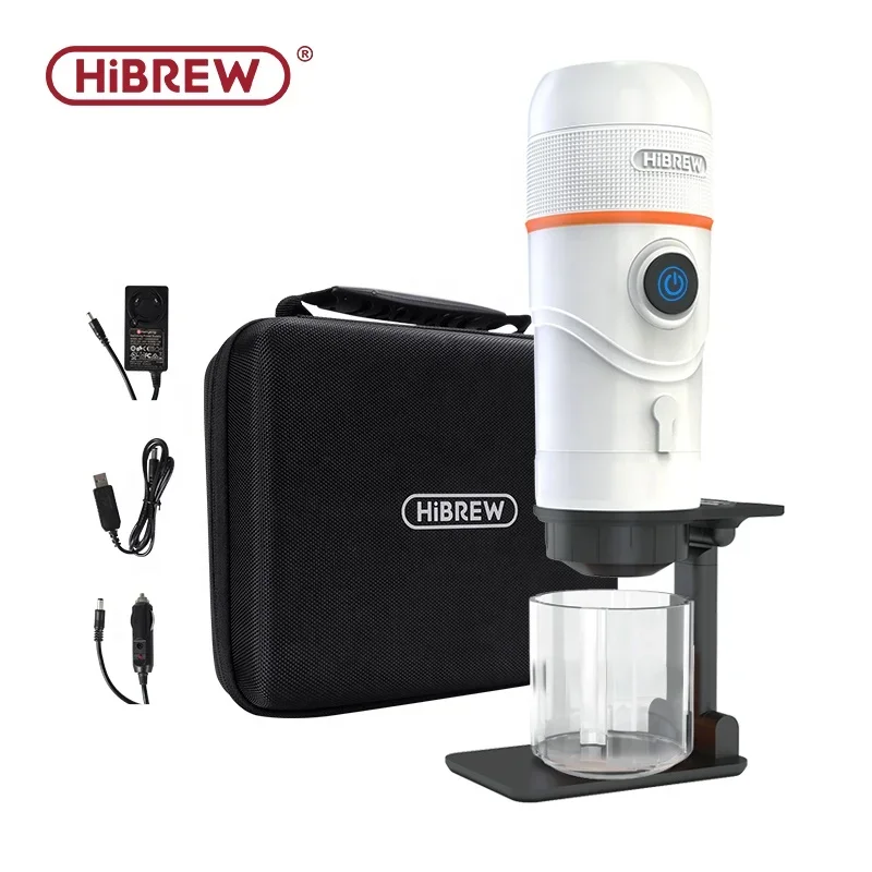 Cafetera HiBREW H4 3 en 1, 15 Bares, Negra y Verde, para Auto y Hogar, Ligera y Portátil, DC12V, Expresso DG