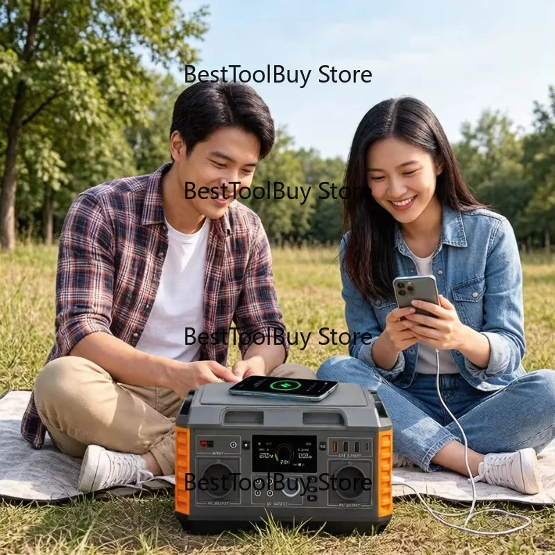 

Solar Generator 200W-2500W Lithium-ion Battery Pure Sine Wave Inverter Emergency Starter MPPT Vehicle Flashlight