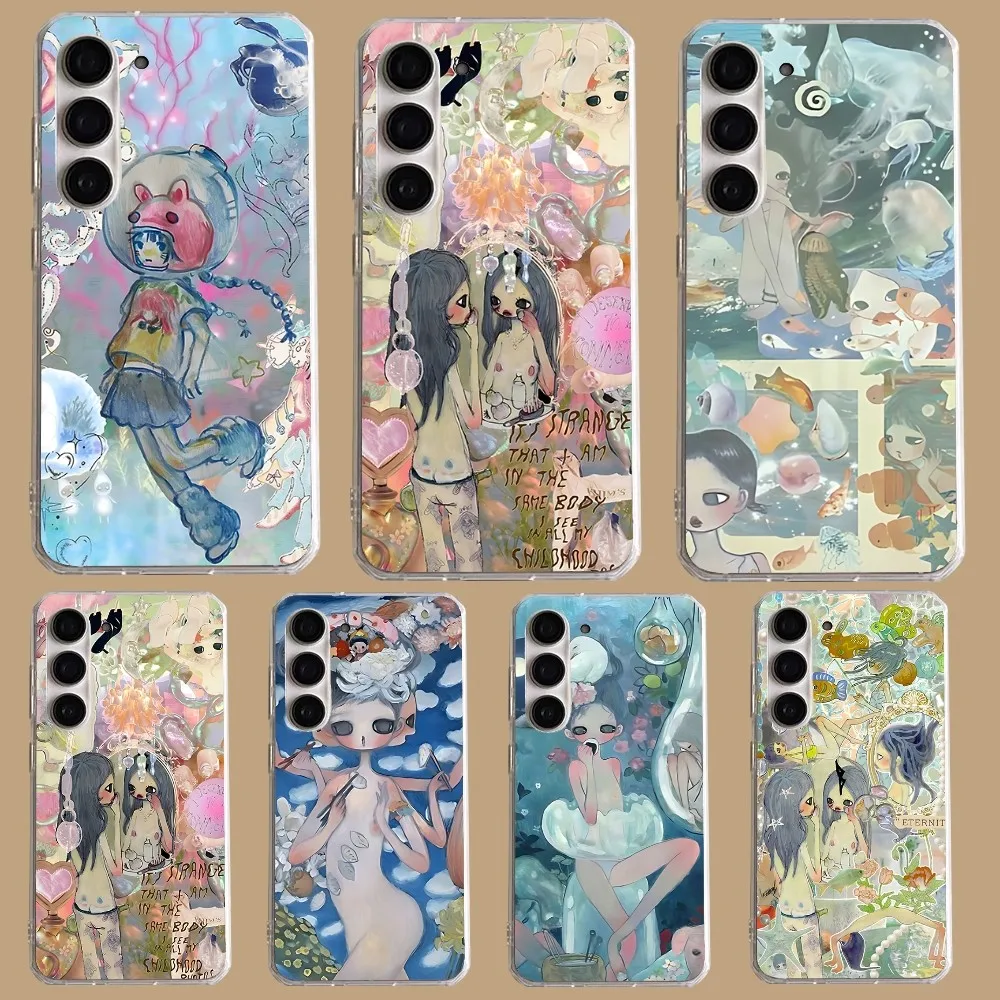 Aya Takano Phone Case For Samsung Galaxy A52 A12 A51 S21 Edge S22ULTRA S23 S20LITE Plus Ultra Transparent Cover