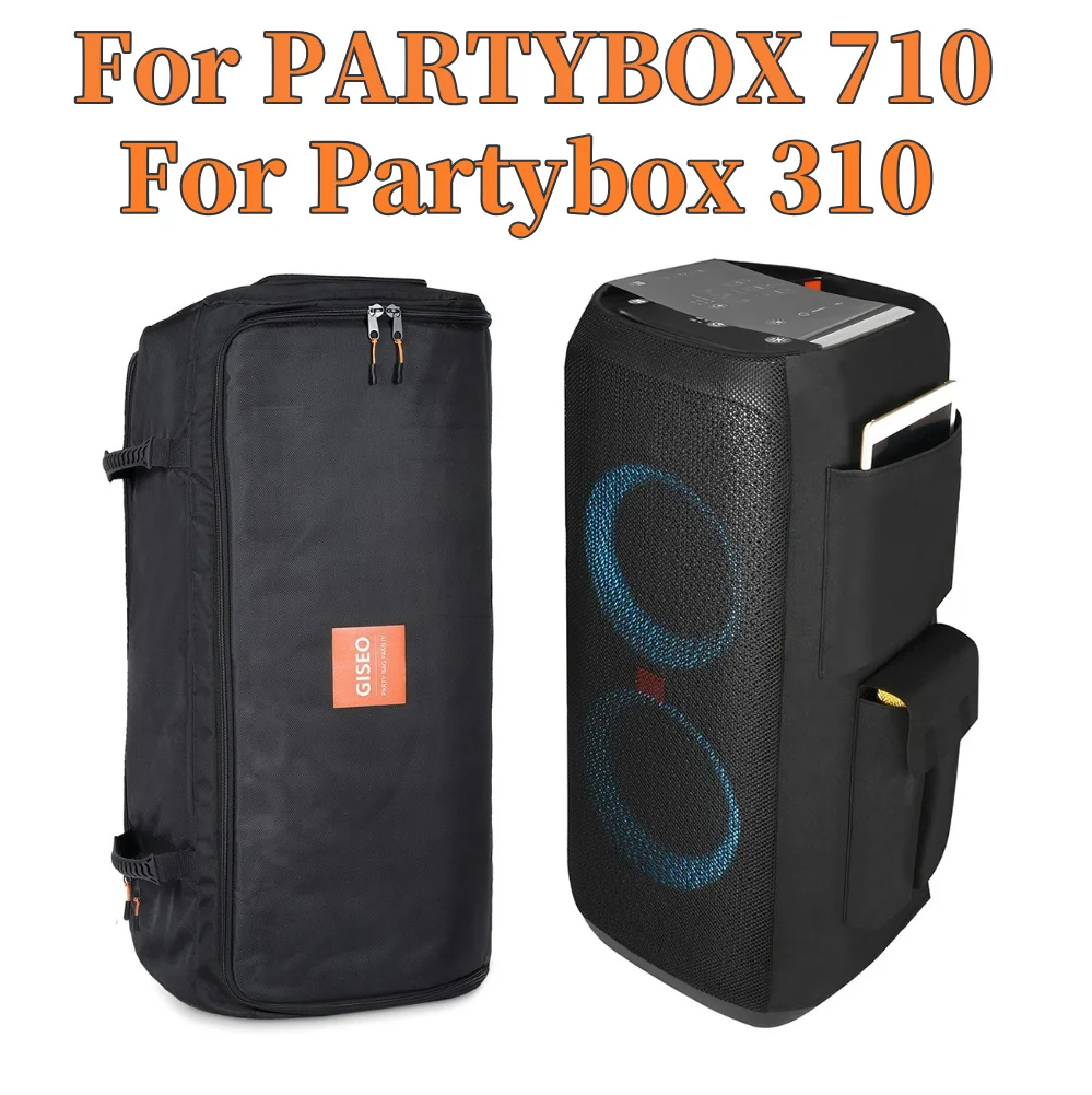 Waterproof Protection Speaker Storage Oxford Cloth Foldable Carrying Storage Bags with Handle Double Zipper for JBL PARTYBOX 710