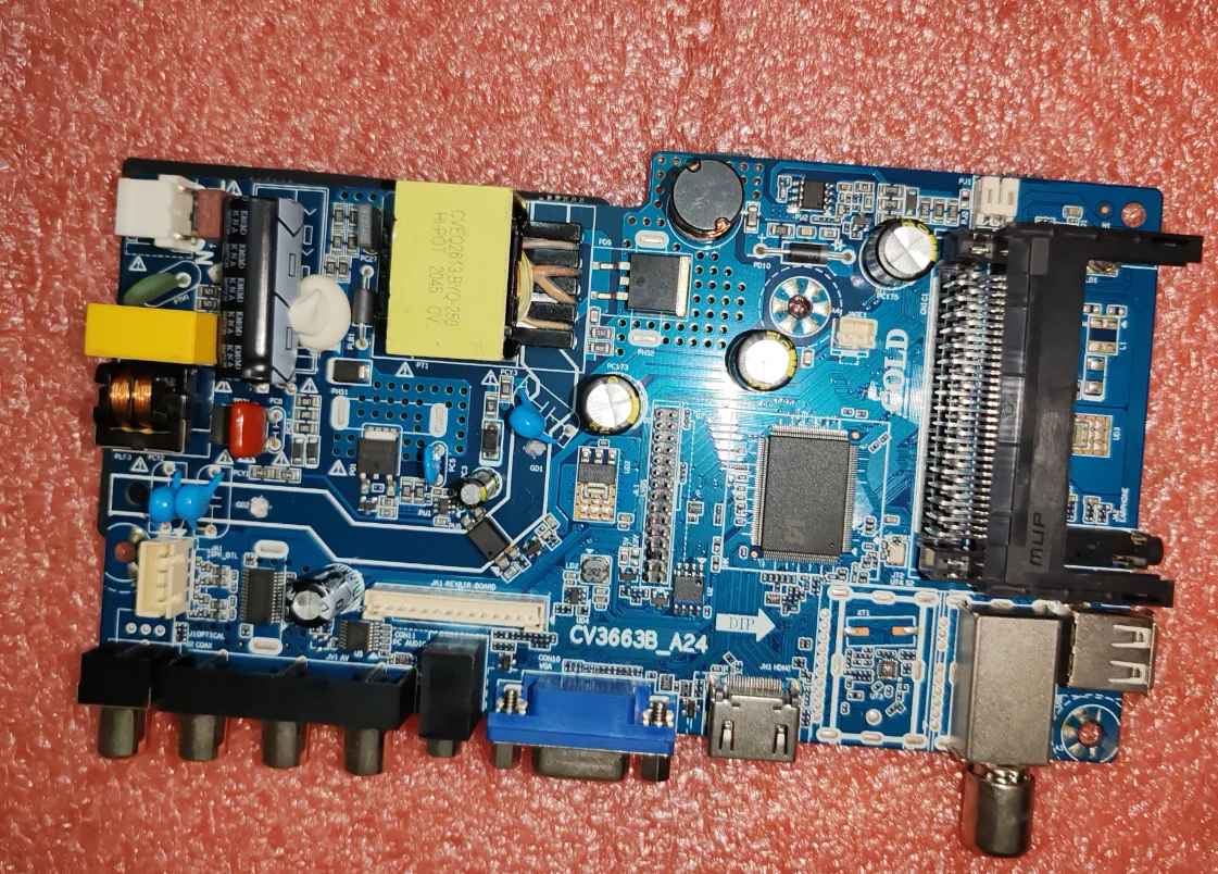 

CV3663B_A24 CV3663B-A24 Three in one TV motherboard, tested well, physical photo for 39v 300ma