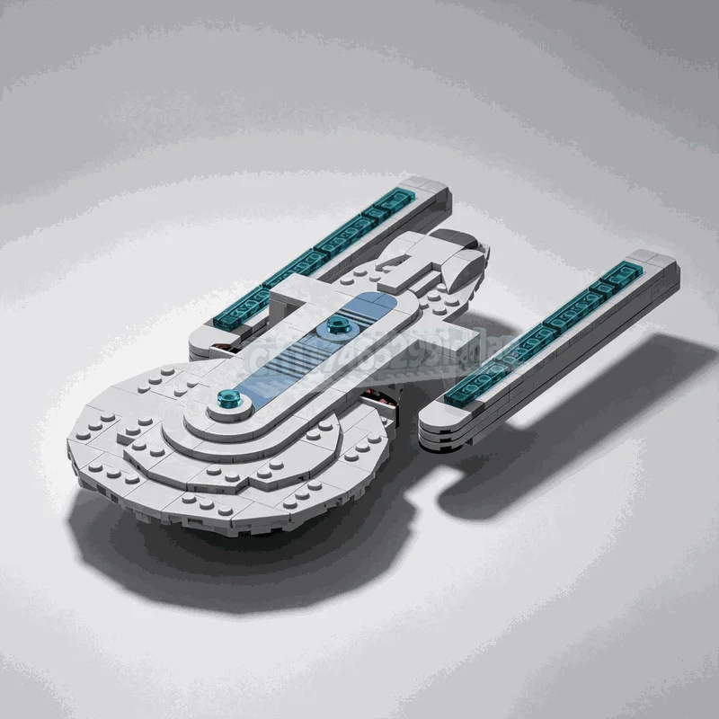266PCS Retro Space Exploration Cruiser Building Blocks Futuristic Starship Model DIY Assembly Toy Creative Display Popular Gift