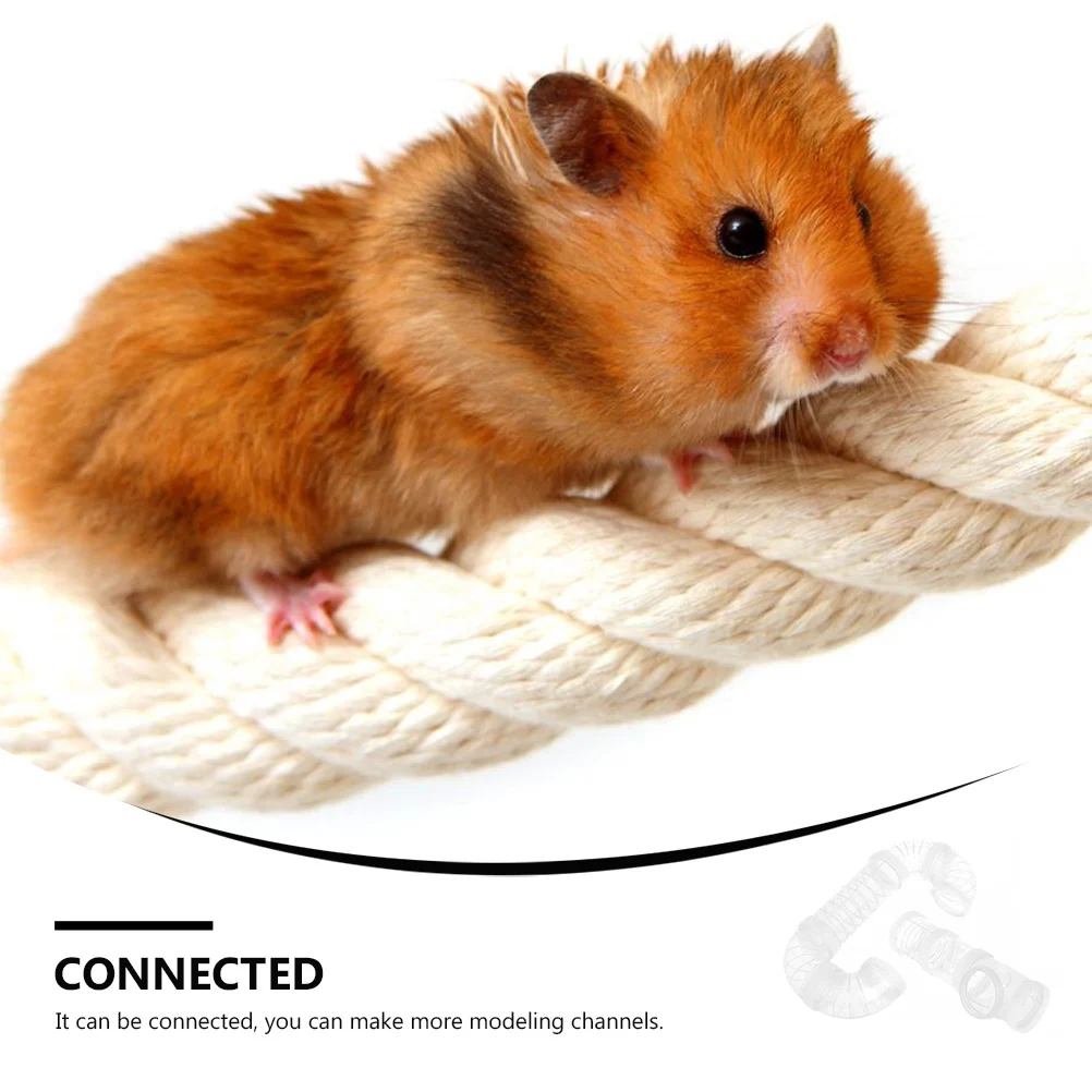 2 قطعة أنبوب رياضي لنفق الهامستر من البلاستيك قوي ومتين متعدد الألوان ملحقات قفص الحيوانات القابلة للتوصيل للحيوانات الأليفة الصغيرة الموسعة