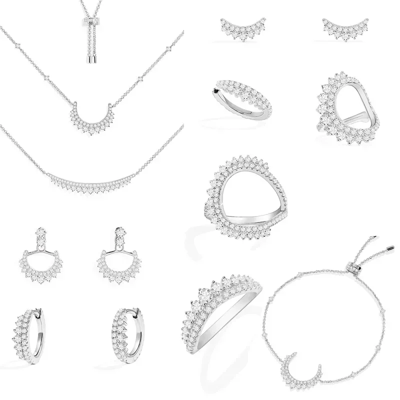 LI KI 925 Silver High Quality 2024 New Printemps Series Exquisite Moon Necklace Bracelet Earrings Ring For Women  Jewelry