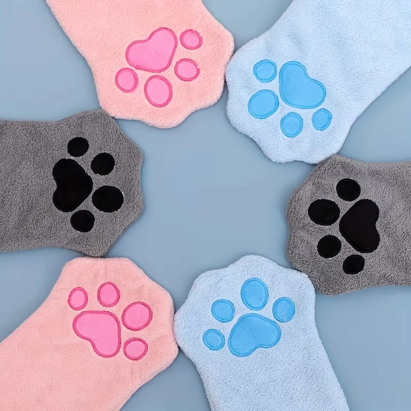 1/2Pcs Pet Grooming Gloves Quick Drying Dog Cat Bathing Towel Double Sided Soft Microfiber Puppy Kitten Bathing Cleaning Tools