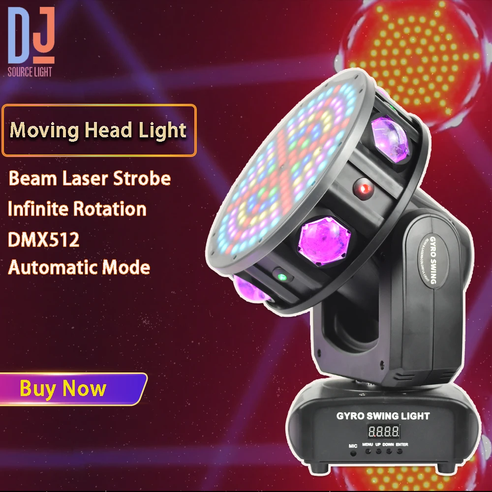 

Free Shipping 120W Beam RG Laser Pixel Moving Head Light Infinite Rotation Strobe Effect DMX DJ Disco Party Club Stage Effects