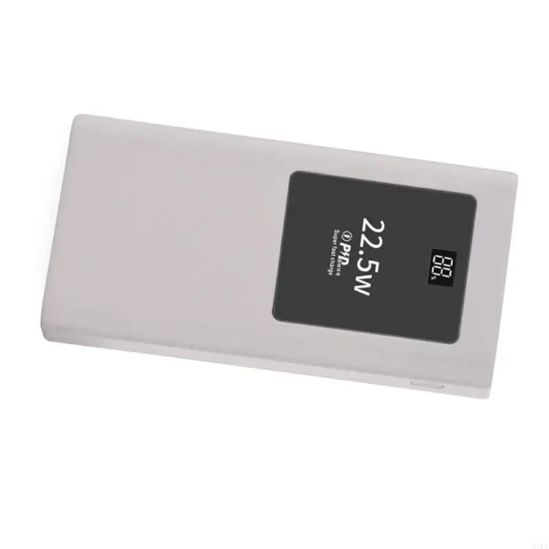 E1PF PowerBanks Casing 20000mAh Mobile Chargers Builts in Cable PD22.5W Quick Charging LCD Display Shell