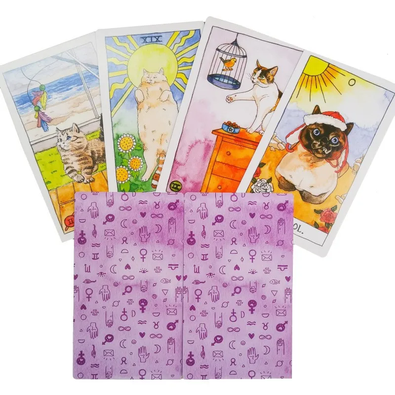 New Tarot Cards Oracles Deck Mysterious Divination Cat Tarot Deck