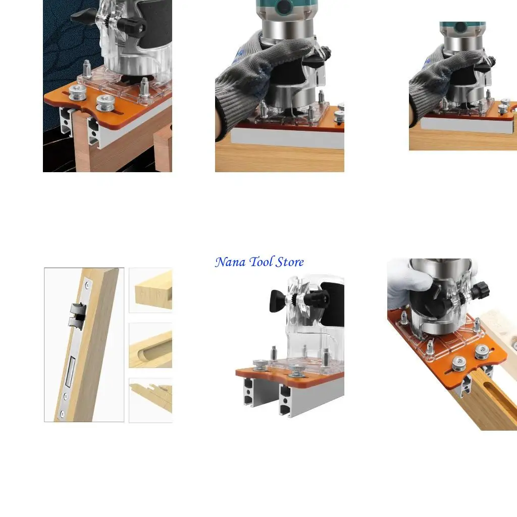 

31GJ Router Base Set 2 in 1 Portable Router Accessories Mill Aluminium 6-56mm Adjustable Base Trimmer