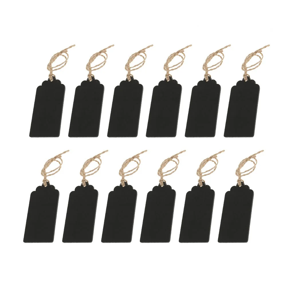 

40Pcs Hanging Small Blackboard Wooden Message Board Double Sided Mini Chalkboard for Door Window Tree Decoration Writable