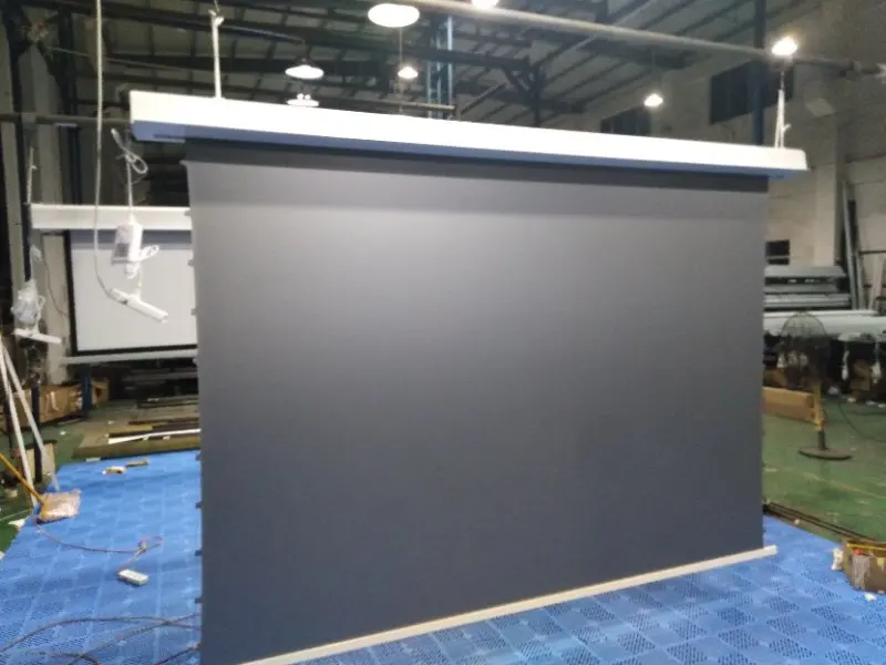 150 Inch 16:9 ALR Motorized Projector Screen Long Throw Retractable Projector Screen With Tab Tension