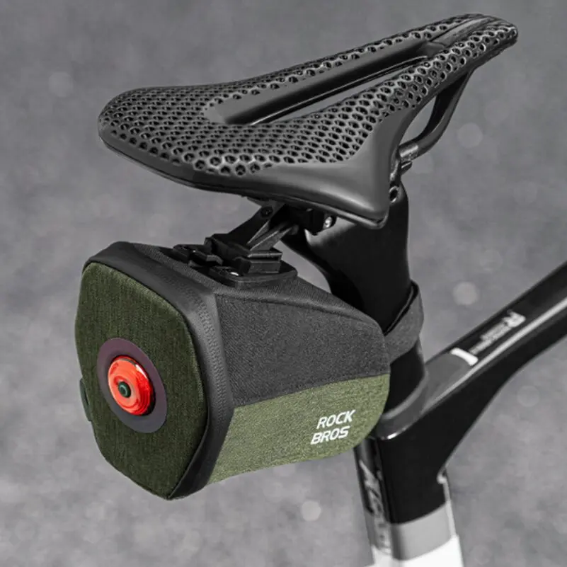 

ROCKBROS 0,45 л Сверхлегкая велосипедная сумка с задним фонарем Светоотражающая седельная сумка для горного шоссейного велосипеда Велосипедные аксессуары자전거 가방