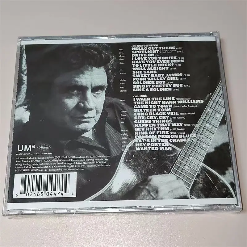 Pop Man In Black Music CD Album I Walk the Line 2 szt. Muzyka Record Cosplay Walkman Car Soundtracks Box