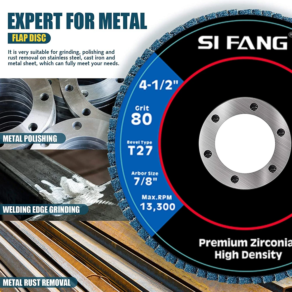 10 قطعة أقراص رفرف 115 مللي متر زاوية طاحونة الرملي أقراص 40/60/80/120 طحن عجلة رفرف أقراص معدنية لإزالة أداة جلخ